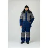 Костюм зимний Профи-Норд (ткань Смесовая,250) полукомбинезон, темно-синий серый, 64-66 170-176