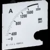 Шкала сменная для амперметра Э47 1600/5А класс точности 1,5 96х96мм