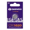 Элемент питания батарейка таблетка литиевая типоразмер 1620 CR1620 DAEWOO Lithium BL-1 Jazzway