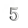 Цифра дверная на двусторонней клеевой основе. АЛЛЮР 5 хром