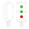 Взрывонепроницаемый пост управления из алюминия LCSD-03-B-MC-P1G(11)x1-P1G(11)x1-P1R(11)x1-PCMB-KA3M