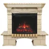 Каминокомплект напольный дистанционное управление 1060/1205/450, 1500 Вт цвет дуб белый с золотой па