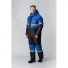 Костюм зимний Профи (ткань Оксфорд) полукомбинезон, васильковый черный, 44-46 170-176