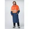 Плащ сигнальный повышенной видимости 3 кл. защиты (ПВХ,270), т.синий/оранжевый, р. 52-54/182-188