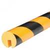 Предостерегающий защитный профиль ГАСЛАЙН, тип B  черно-желтый, D40x1000 мм, гибкий пенополиуретан