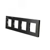 Рамка алюминиевая 4 поста черная (299х86мм)