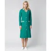 Халат женский Надежда (тк.ТиСи), зеленый/полоска,52-54,158-164