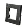 Рамка алюминиевая 1 пост черная (86х86мм)