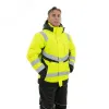 Зимняя сигнальная куртка Brodeks KW216, желтый/черный (L)