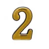 Цифра дверная на двусторонней клеевой основе. АЛЛЮР пластик 2 золото