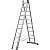 Лестница трехсекционная, алюминиевая, со стабилизатором, 11 ступеней