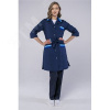 Халат женский с поясом Флора (тк.ТиСи), т.синий/васильковый,40-42,170-176