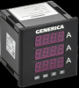 Амперметр цифровой щитовой трехфазный 96х96мм LED GENERICA