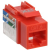 Модуль Keystone Jack кат.6 UTP 110 IDC 90град красный