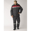 Костюм зимний Труженик-Ультра (ткань Смесовая,210) брюки, темно-серый красный, 44-46 170-176