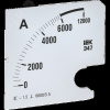 Шкала сменная для амперметра Э47 6000/5А класс точности 1,5 96х96мм