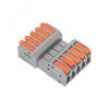 Клемма СМК 222-425R проходная разъемная 5 полюсов серая 0,2-2,5/4мм2, 3 шт.