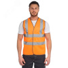 Жилет сигнальный арт. J04 цв. оранжевый флуоресцентный р. XL 104-108/170-188