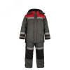Костюм Диксон (куртка с полукомбинезоном), утепленный, серый/черный/красный, р. 60-62/170-176