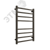Полотенцесушитель электрический из квадратного профиля L plaza neo 80/50 с диммером цвет чёрный мато