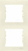 Рамка х2 вертик.. беж.