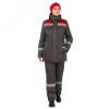 Костюм женский утепленный Тимбер с бр. цв. т.серый-красный, р. 96-100/170-176