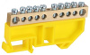 Шина NO-224-95 PE земля на DIN-изоляторе ШНИ-8х12-10-Д-желтый