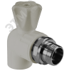 Кран шаровой для радиатора угловой 20х1/2 (60/10) СЕРЫЙ