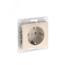 GLOSSA РОЗЕТКА с заземлением, 16А, быстрозажимные клеммы, БЕЖЕВЫЙ