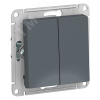 AtlasDesign Грифель Переключатель 2-клавишный сх.6, 10АХ, механизм | ATN000765 | SE