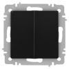 Переключатель Intro Accent 6-107-05 двойной, 10А-250В, IP20, СУ, AL/CU, антрацит