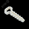 Дюбель-хомут для плоского кабеля белый PCD-F 06x12-45-100WH PA6.6 Jazzway (100 шт/уп) Jazzway
