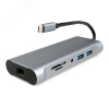 Сетевой адаптер USB-CM 7-в-1 (Type-C, USB3.0, HDMI, VGA, RJ-45), 0.15м.