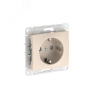 GLOSSA РОЗЕТКА с заземлением со шторками, 16А, быстрозажимные клеммы, БЕЖЕВЫЙ