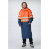 Плащ сигнальный повышенной видимости 3 кл. защиты (ПВХ,270), т.синий/оранжевый, р. 44-46/194-200