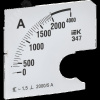 Шкала сменная для амперметра Э47 2000/5А класс точности 1,5 72х72мм