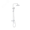 Cистема душевая 3-х функциональная, смеситель шаровый, излив L-20, цвет белый, материал нержавеющая 