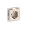 ATLASDESIGN РОЗЕТКА с заземлением со шторками, 16А, быстрозажимные клеммы, БЕЖЕВЫЙ