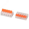 Клемма универсальная 221-415 компактная с рычагами 5-проводная 0.2-4 мм2 NO-225-431 (упаковка 2 шт.)