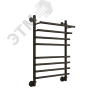 Полотенцесушитель водяной F Primo 80/50 с крепежом, фитингами и отражателями цвет чёрный матовый