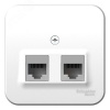 Blanca Белый О/У с изолирующей пластиной Розетка 2-ая компьютерная RJ45, кат.5E | BLNIA045451 | SE