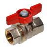 Кран шаровой R911 Ду 15 1/2' Ру42 ВВ полнопроходной бабочка красный