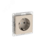 ATLASDESIGN РОЗЕТКА с заземлением, 16А, быстрозажимные клеммы, ПЕСОЧНЫЙ