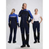 Костюм женский Формула-1 (тк.Смесовая,240) брюки, т.синий/васильковый/черный, р. 68-70/158-164