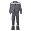 Костюм мужской ОПТИМАЛ куртка, полукомбинезон цв. т.серый, св.серый 44-46 88-92/170-176