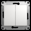 Glossa Белый Переключатель 2-клавишный, сх.6, 10АХ | GSL000165 | SE
