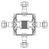 Взрывозащищенная клеммная коробка из полиэстера TBE-P-03-(6xCBC.2)-1xKAEPM2MHK-20(A)-1xKAEPM2MHK-20(
