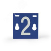 Табличка номера фидера №2 65x60 мм