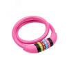 Замок тросовый кодовый взломостойкий для велосипедов и колясок 65 см розовый