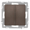 Переключатель Intro Accent 6-107-08 двойной, 10А-250В, IP20, СУ, AL/CU, бронза
